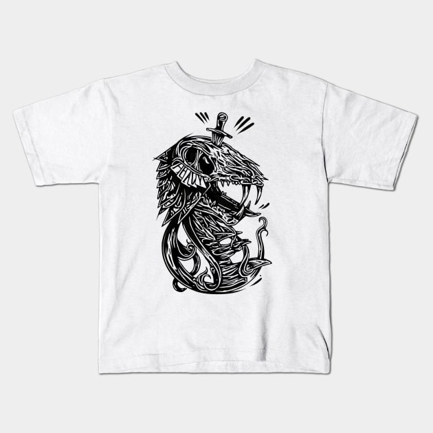 Heavy Crown Kids T-Shirt by Scottconnick